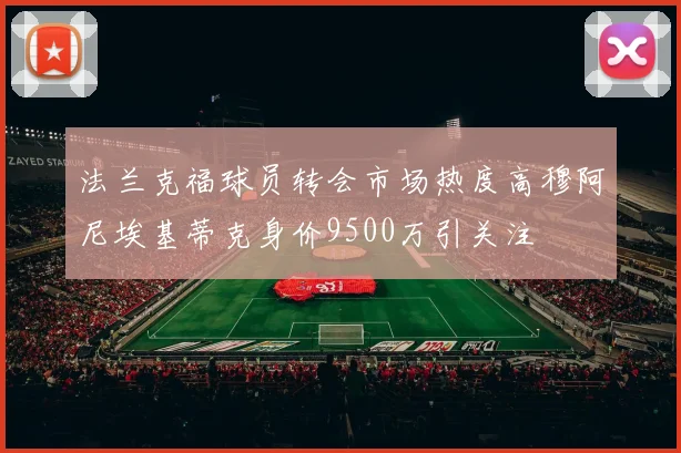 法兰克福球员转会市场热度高穆阿尼埃基蒂克身价9500万引关注
